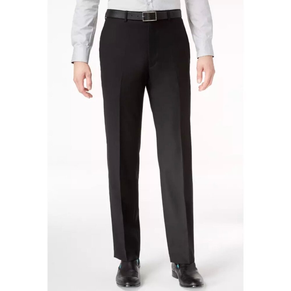 Calvin Klein Mens Jonathan Black Dress Pants Wool Suit Separates size 38 x 30